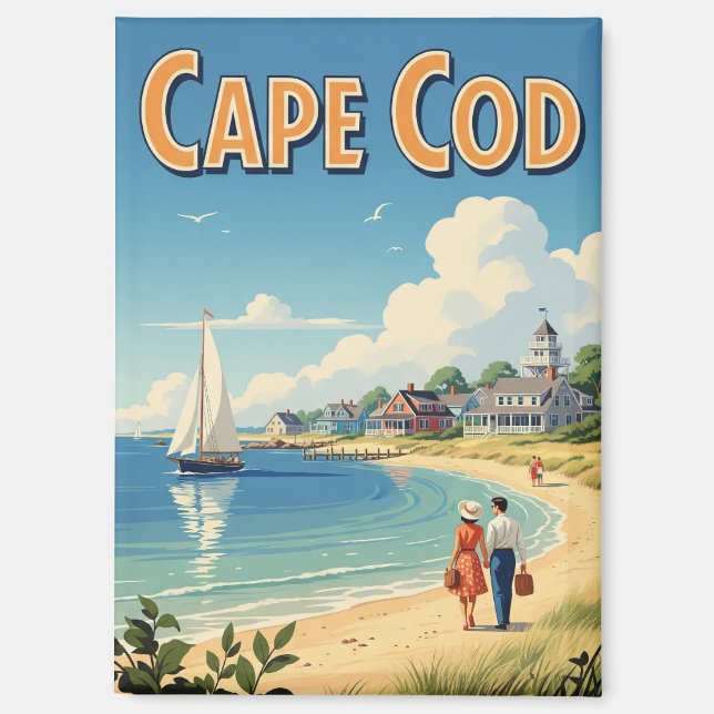 Cape Cod Massachusetts Travel Magnet (Front)