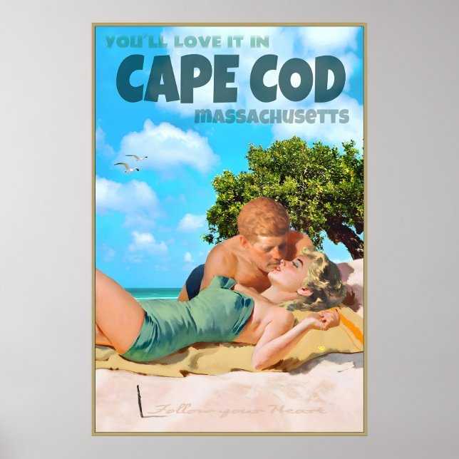 Cape Cod Massachusetts Travel Poster Marilyn (Front)