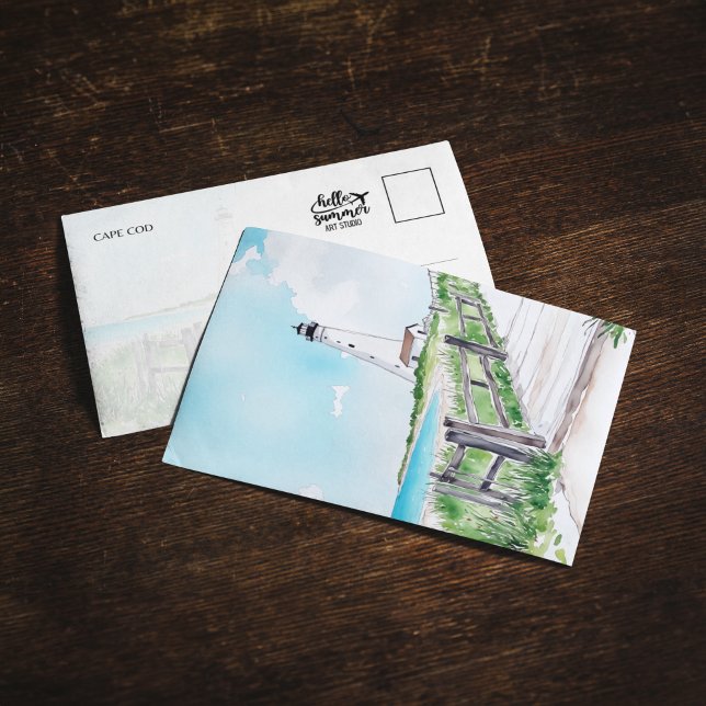 Cape Cod Massachusetts Watercolor Postcard (Creator Uploaded)