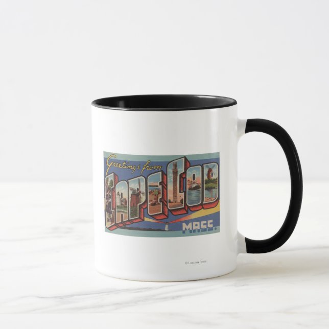 Cape Cod, MassachusettsLarge Letter Scenes Mug (Right)