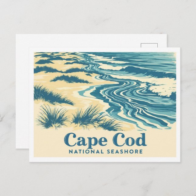 Cape Cod National Seashore Massachusetts Travel Postcard (Front/Back)