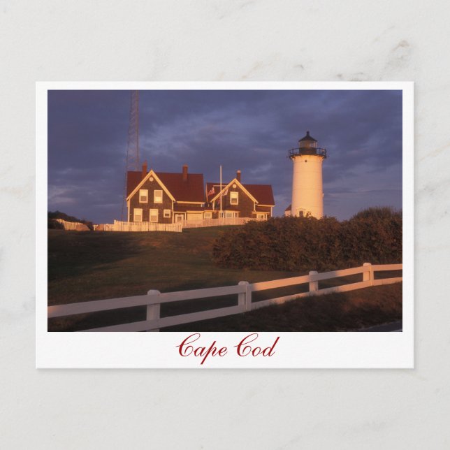 Cape Cod Nobska Lighthouse Woods Hole Postcard (Front)