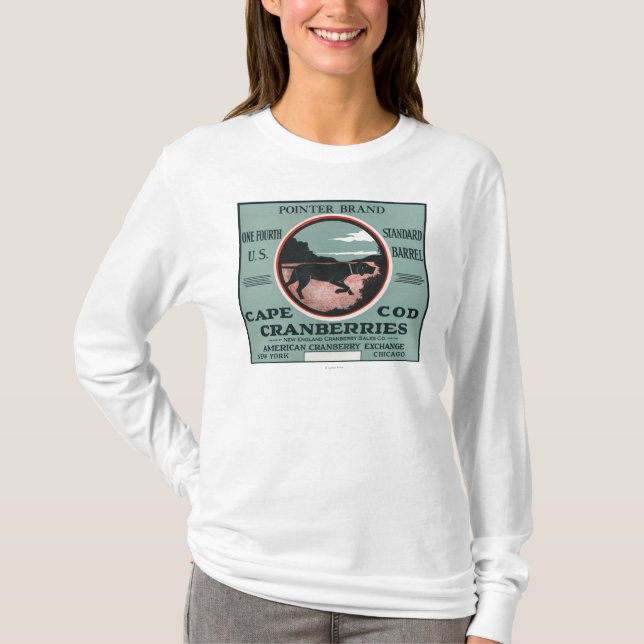 Cape Cod Pointer Brand Cranberry Label T-Shirt (Front)