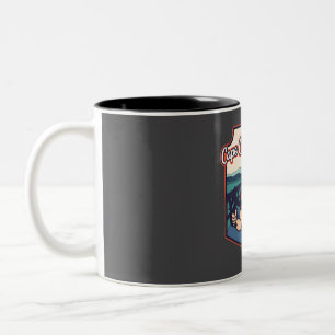 Cape Cod Rail Trail - Biker  Two-Tone Coffee Mug