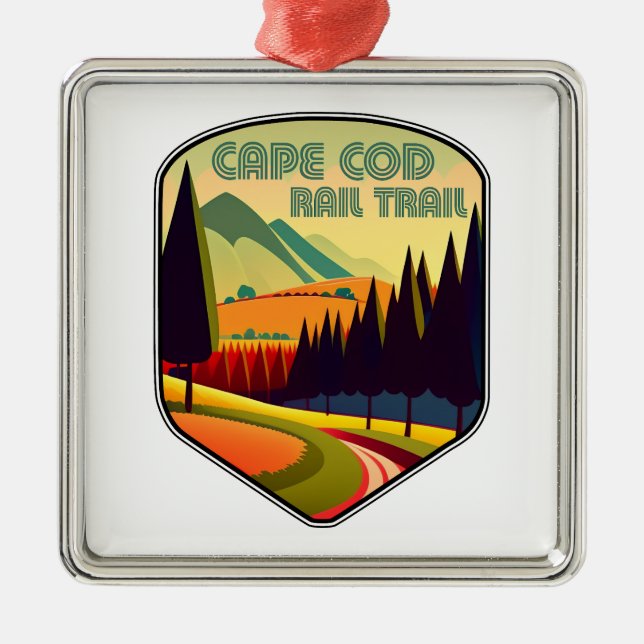 Cape Cod Rail Trail Colours Metal Ornament (Front)
