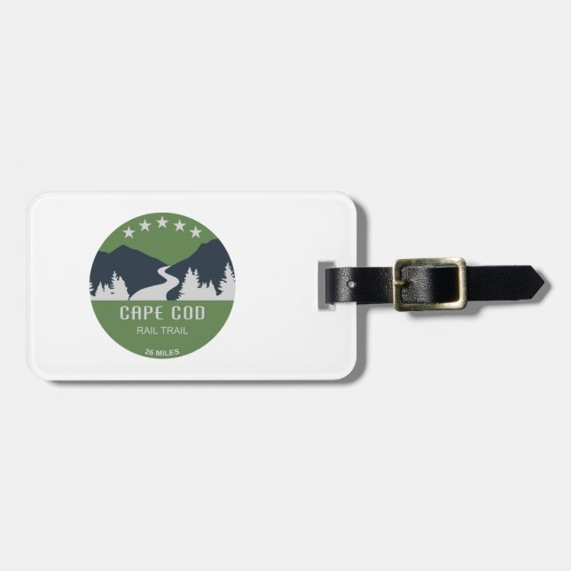 Cape Cod Rail Trail Luggage Tag (Front Horizontal)