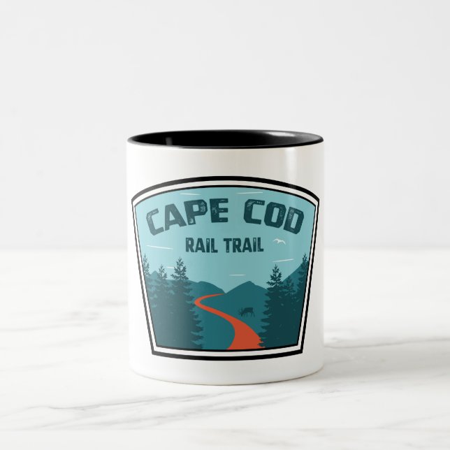 Cape Cod Rail Trail Two-Tone Coffee Mug (Center)