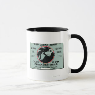 Cape Cod Red Cedar Brand Cranberry Label Mug