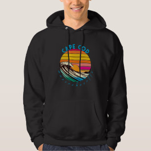 Cape Cod Retro 1980s Style Massachusetts Beach Hoodie