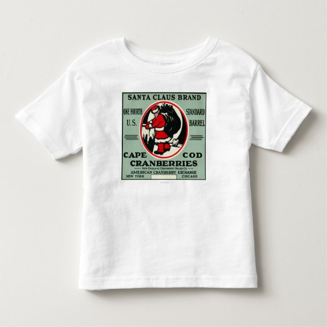 Cape Cod Santa Claus Brand Cranberry Label Toddler T-Shirt (Front)