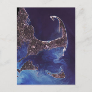 Cape Cod Satellite Photograph Postcard