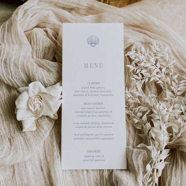 CAPE COD Seashell Wedding Menu (Creator Uploaded)