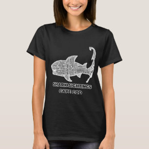 Cape Cod Shark Sightings Shark Ocean T-Shirt