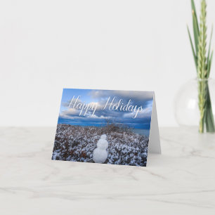 Cape Cod Snowman Holiday Card