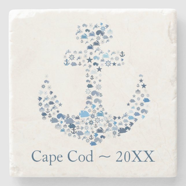 Cape Cod Souvenir Coaster - Customise (Front)