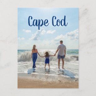 Cape Cod Souvenir Sand and Surf with Family Postcard