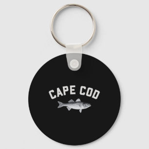 Cape Cod Striper Striped Byss Fun Fishing Design Key Ring