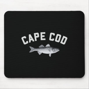 Cape Cod Striper Striped Byss Fun Fishing Design Mouse Pad