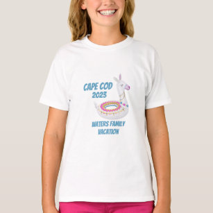 Cape Cod Summer Vacation - Llama Pool Float T-Shirt