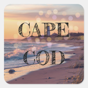 Cape Cod Travel Square Sticker