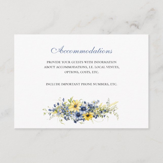 Cape Cod Wedding Accomodations Enclosure Card (Front)