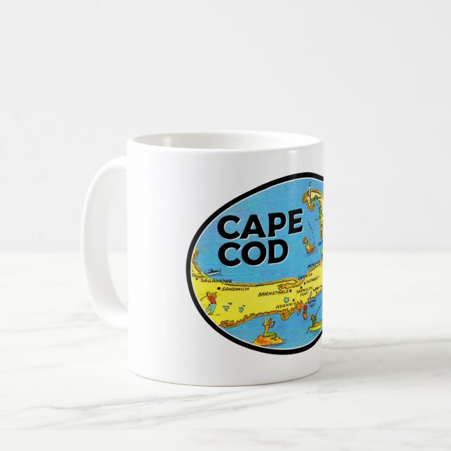 Cape Cod White Mug (Front Left)