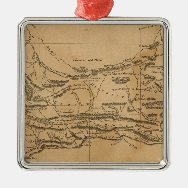 Cape Colony 2 Metal Tree Decoration (Front)