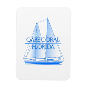 Cape Coral Coastal Nautical Sailing Sailor Magnet