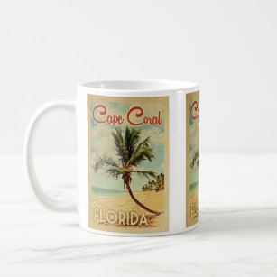 Cape Coral Coffee Mug Palm Tree Vintage