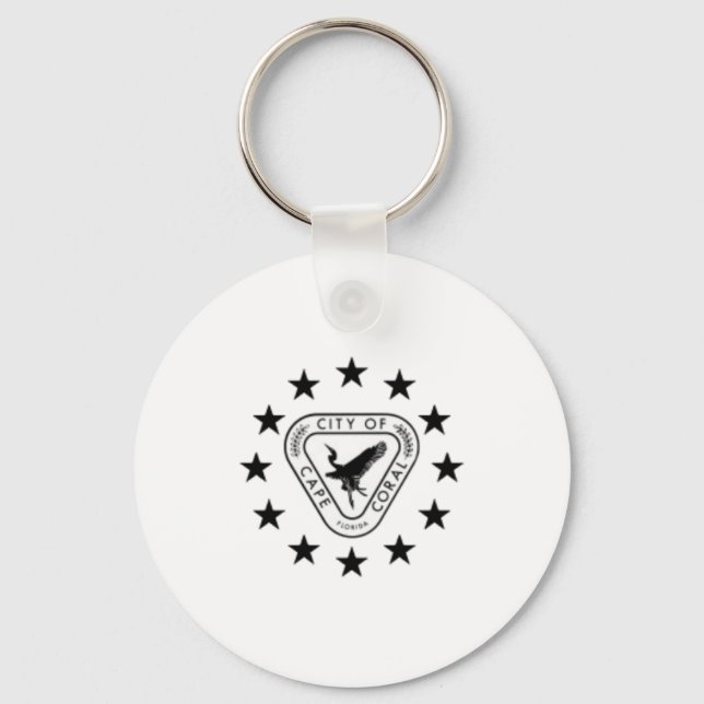 Cape Coral (Florida) City flag Keychain (Front)