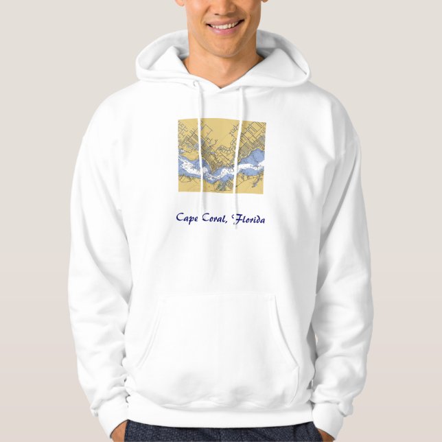 Cape Coral, Florida Nautical Harbour chart Shirt (Front)