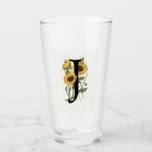 Cape Daisy Monogram J Drinking Glass