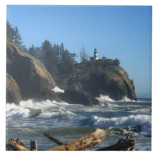 Cape Disappointment Lighthouse, WA Ceramic Tile
