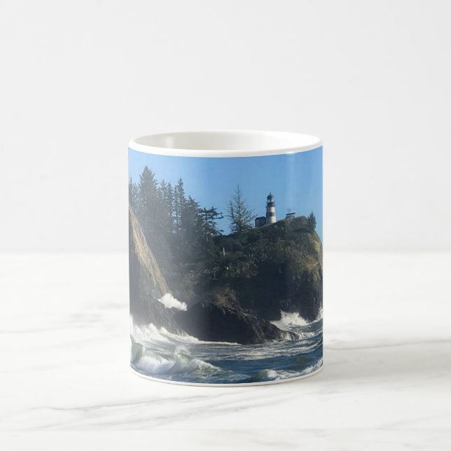 Cape Disappointment Lighthouse, WA Coffee Mug (Center)