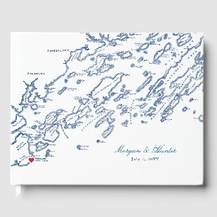 Cape Elizabeth Maine Casco Bay Wedding Guest Book