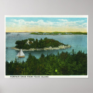 Cape Elizabeth View of Two Lighthouses Poster