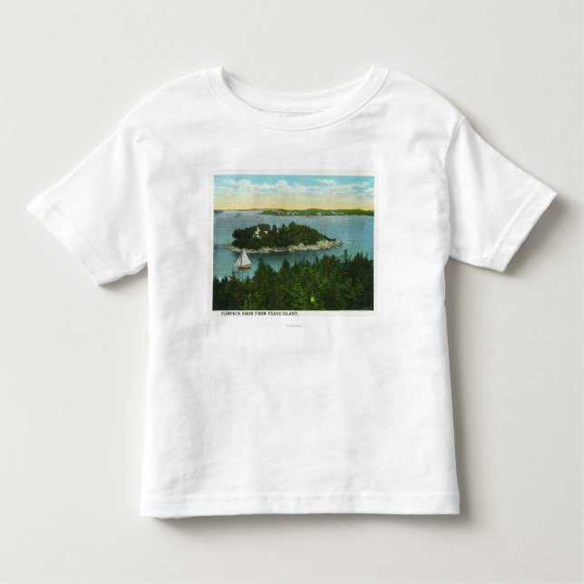 Cape Elizabeth View of Two Lighthouses Toddler T-Shirt (Front)