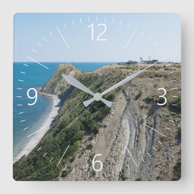 Cape Emine. Bulgaria Square Wall Clock (Front)