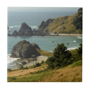 Cape Ferrelo, Vista, Ocean, Sea Stacks, Cove Tile