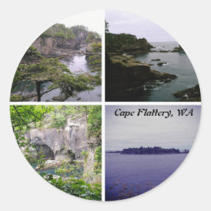 Cape Flattery round sticker