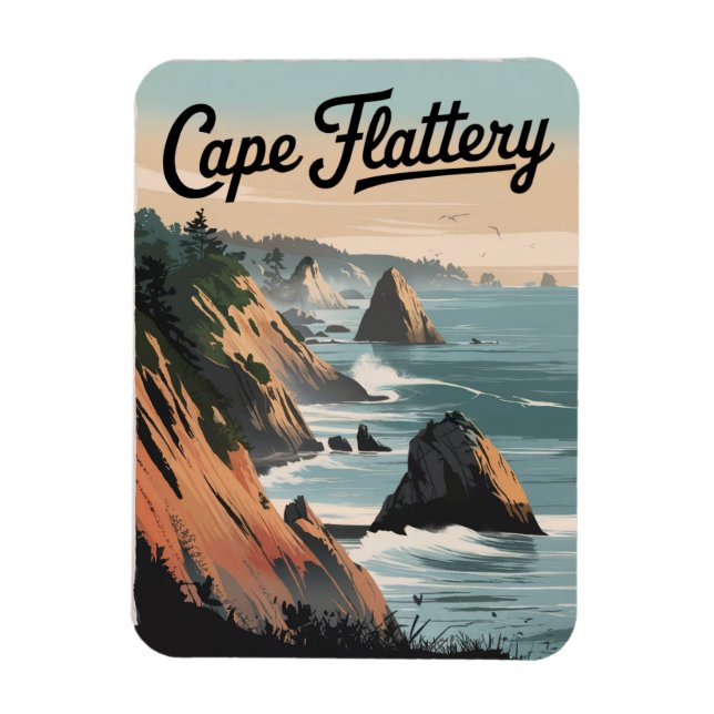 Cape Flattery Vintage Magnet (Vertical)