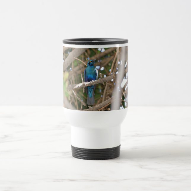 Cape Glossy Starling, Botswana, Africa Coffee Mug (Center)