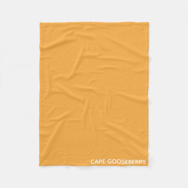 Cape Gooseberry yellow color name Fleece Blanket (Front)