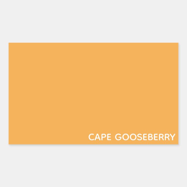 Cape Gooseberry yellow color name Rectangular Sticker (Front)