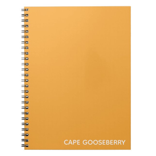 Cape Gooseberry yellow colour name Notebook (Front)