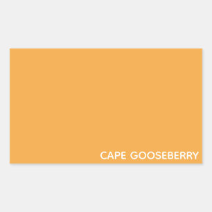 Cape Gooseberry yellow colour name Rectangular Sticker