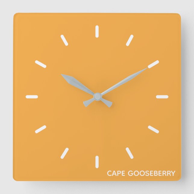 Cape Gooseberry yellow colour name Square Wall Clock (Front)