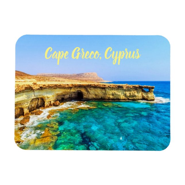 Cape Greco Cyprus stylised Magnet (Horizontal)