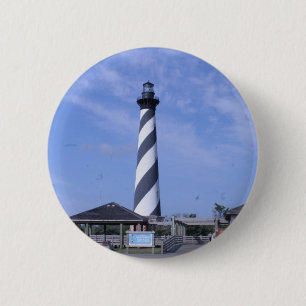cape hattera's light house nc 6 cm round badge