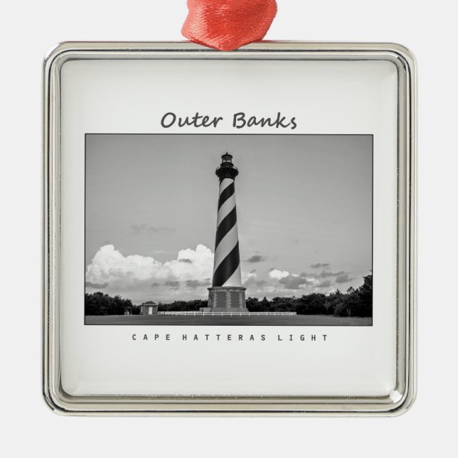 Cape Hatteras Light. Metal Tree Decoration (Front)